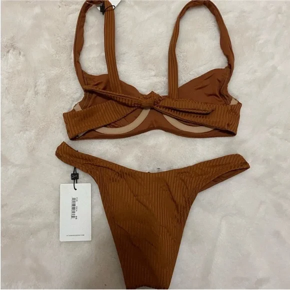 Vitamin A Ribbed Bikini Set - Picture 4 of 5